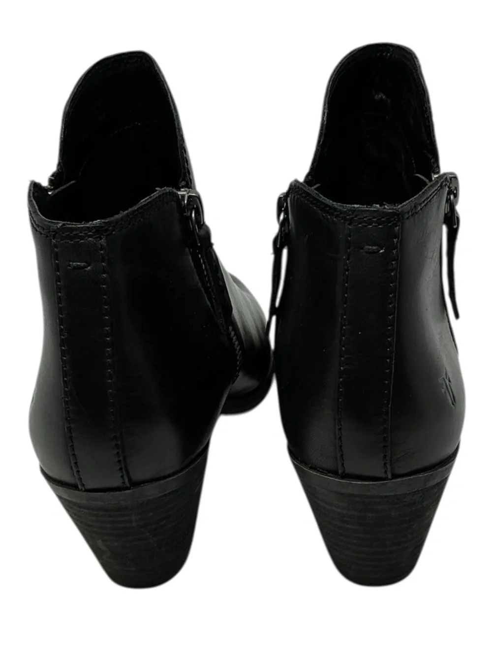 Frye Judith Double Zip Black Booties